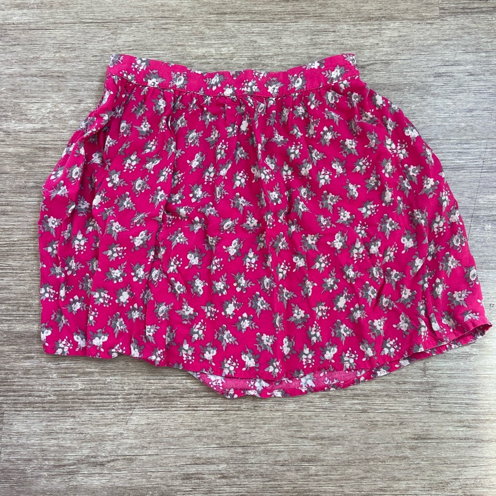 Pink floral Abercrombie skirt